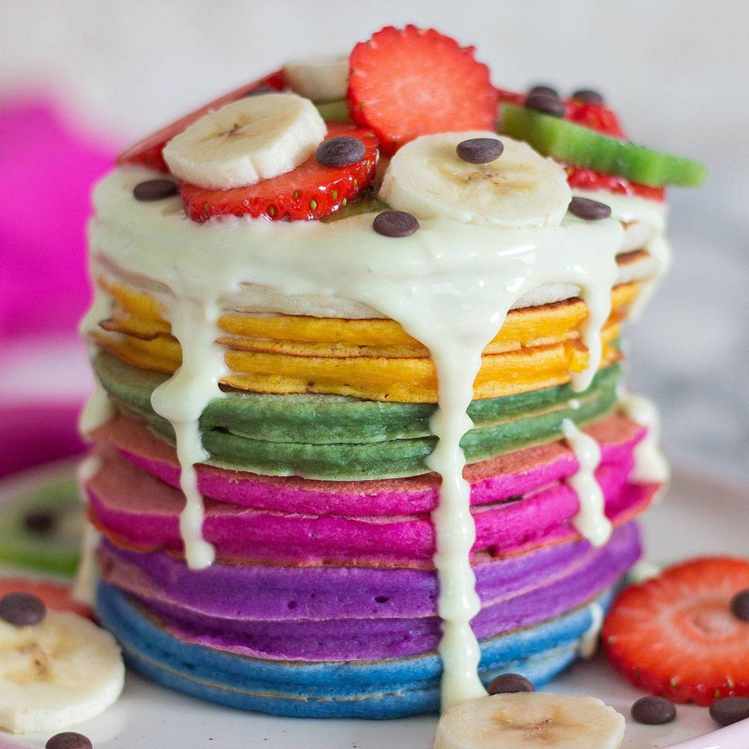 Rainbow Pancakes | Rawnice
