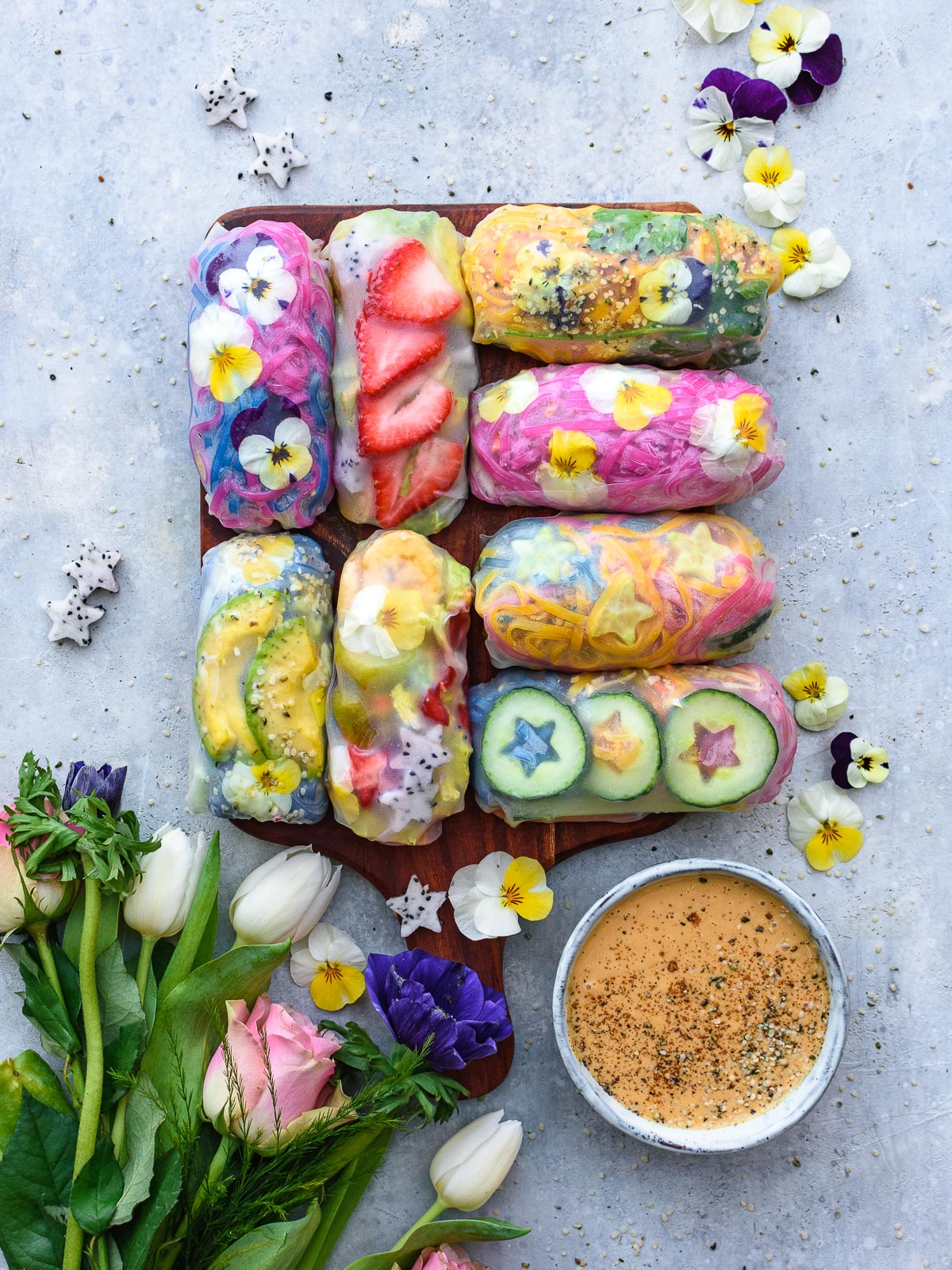 Spring Festive Spring Rolls Easy Colorful Spring Rolls – Rawnice