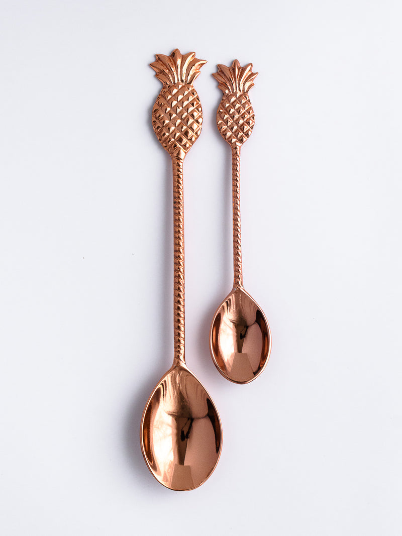 Accessories, Pineapple Brass Spoons
